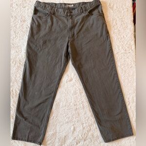 Carhartt Relaxed Fit Canvas Work Pants Charcoal Grey 40x30 (28" Ins)
